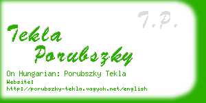 tekla porubszky business card